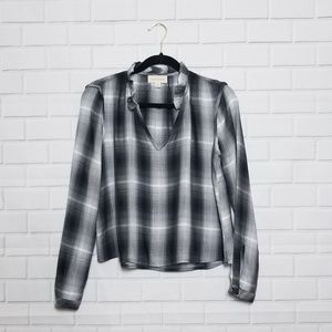 Anthropologie Cloth & Stone plaid blouse. NWOT